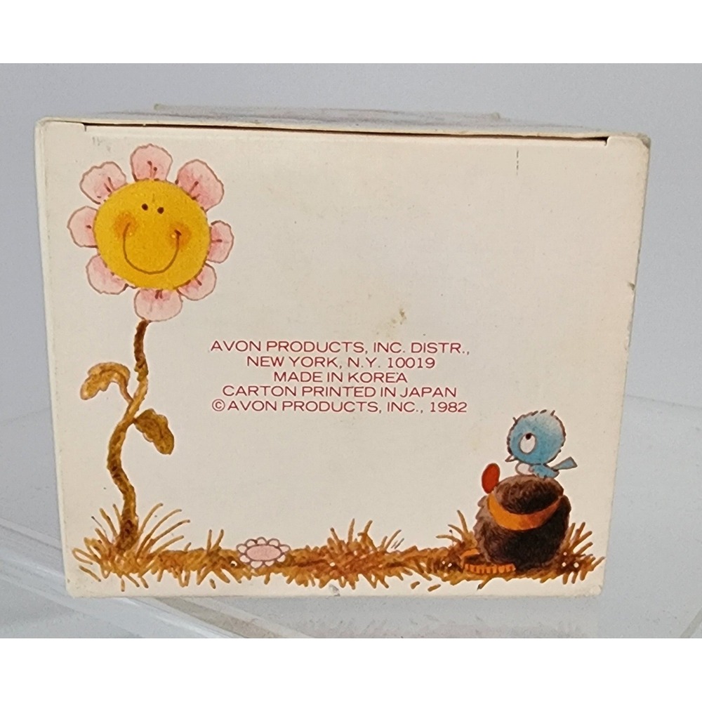 Avon Humpty Dumpty Earthenware Bank Kids OS Blue New Vintage 1982 Hand Painted - Picture 7 of 9